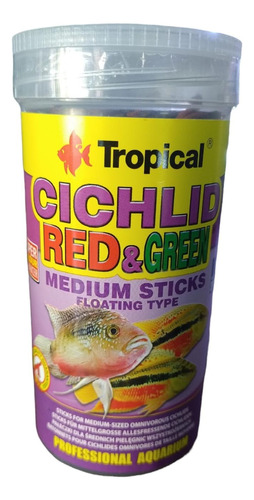 Alimento Tropical Cichlid Red & Green Medium 90gr Ciclidos