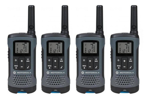 Kit 2 Pares De Rádio Talkabout 32km T200br Cinza Motorola