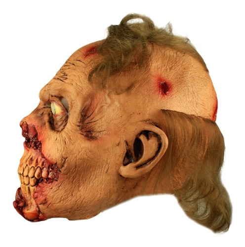 Máscara Látex Zombie Rotten Gums Terror Halloween Ghoulish Color Beige