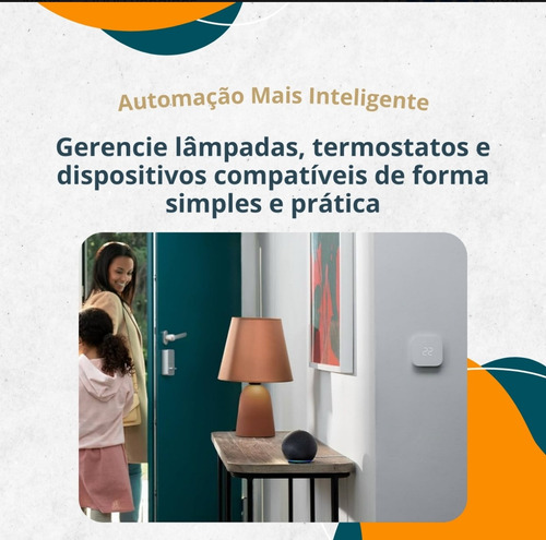 Alto Falante inteligente A.R Variedades Mt Echo Dot Echo dot 5 geração com assistente virtual Alexa
