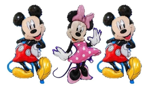 Pack 12 Globos Metalizados Mickey O Minnie A Elección