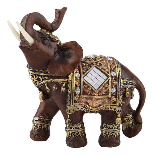Figura Elefante Feng Shui Decorativa En Resina Para La Rique