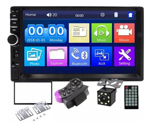 Reproductor De Pantalla 2 Din Usb Con Camara De Retroceso