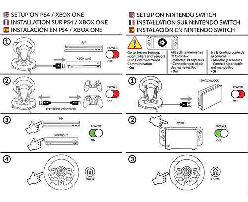Volante Compatible Con Nintendo Switch - Ps4 - Xbox One - Pc