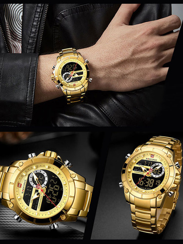 Reloj Casual Deportivo Analógico Con Cronómetro Digital Para