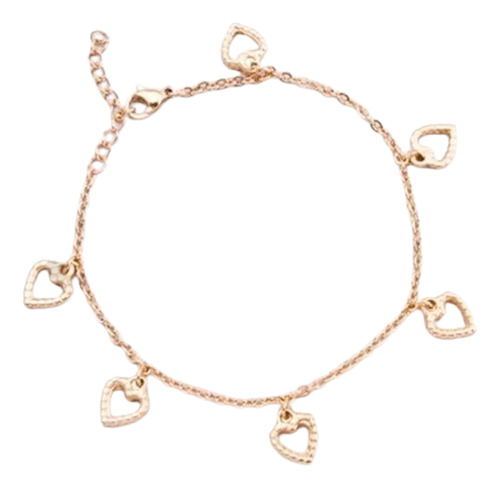 Pulsera Acero Dije Corazón Rose Calados Cardinal Para Regalo