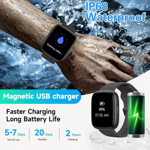 Smartwatch Havren Reloj Presión Deporte Sueño Bt Llamadas Ia Negro Mesh Negro Negro