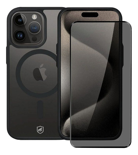 Capa Magsafe E Pelicula Privacidade iPhone 15pro Max-gshield