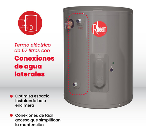 Termo Eléctrico De Piso 57 Litros 220v Rheem