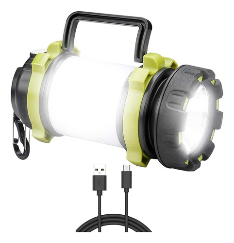 Muzens Linterna De Cámping Recargable Usb, 6 Modos Antorcha 