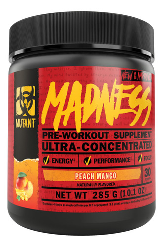 Mutant Madness Powder Blend, Sour Fuzzy Peach, 325 Gram By M