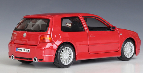 D Maisto Volkswagen Golf R32 Vermelho 1/24 Modelo Fundido So