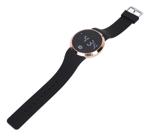 Reloj Led Negro Con Pantalla Táctil Ajustable, Impermeable Y
