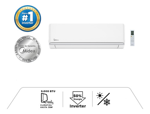 Aire Acondicionado Midea Xtra R32 Inverter 9000btu/hr