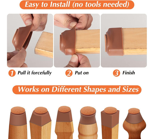 Kit 12 Protectores Silicona Para Pie Mueble