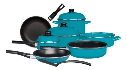 Batería De Cocina Pontevedra Verde De 11pz New