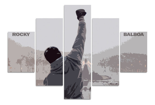 Cuadro Moderno Rocky Balboa 100x70 Cm Gs Cuadros