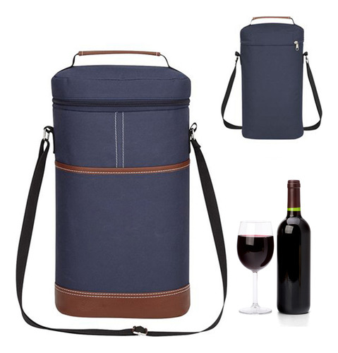 Bolsa Enfriadora De Botellas De Vino Con Correa De Hombro Aj