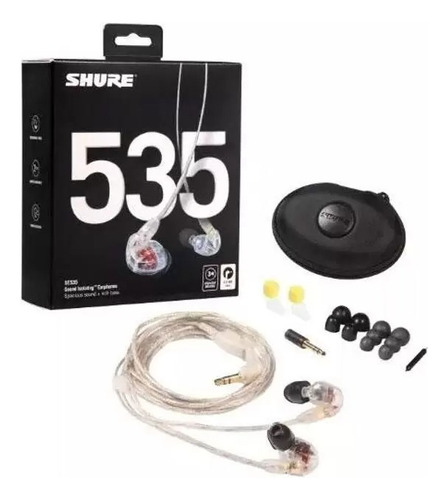 Fone De Ouvido In Ear Shure Se535 Clear Original Pro Shows