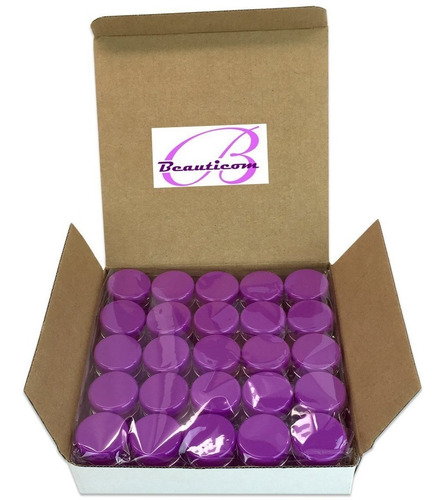 Beauticom 5g / 5ml Claras Tarros Redondos Con Púrpura Tapas