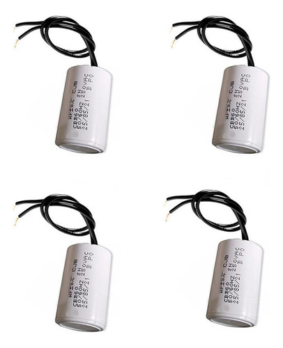 Kit 4 Capacitor 2 Fios Metalizados 10 Uf 250 Vac Velti Delta