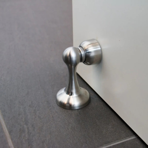 Imagen 3 de 7 de Reten Tope Magnético Piso Pared Puerta Acero Bronzen 8031