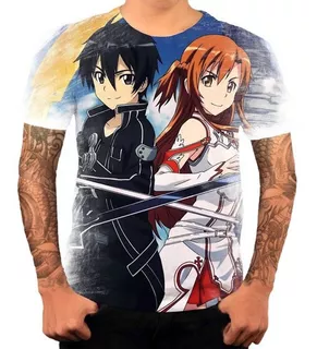 Camisa Camiseta Personalizada Anime Sword Art Online 17