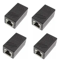 Comprar Pack 4 Conectores Union Copla Rj45 Cat5\u002Fcat6\u002Fcat7  Lan Red