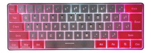 Teclado Mecânico Para Jogos Usb 61 Teclas Contrast Color Rgb
