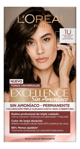 Tinta L'oréal Excellence Sin Amoníaco N° 1 U Negro