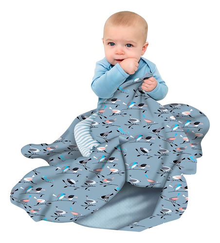 Cobija Manta Frazada Para Bebe Recien Nacido Cuna 108x144cm Color Pájaros