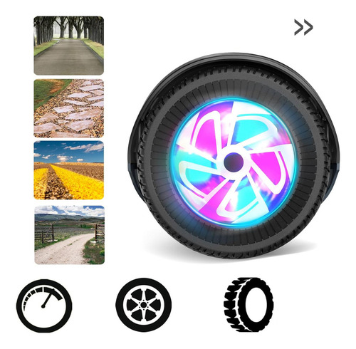 Hoverboard Overboard Skate Elétrico Bluetooth Com Led Branco