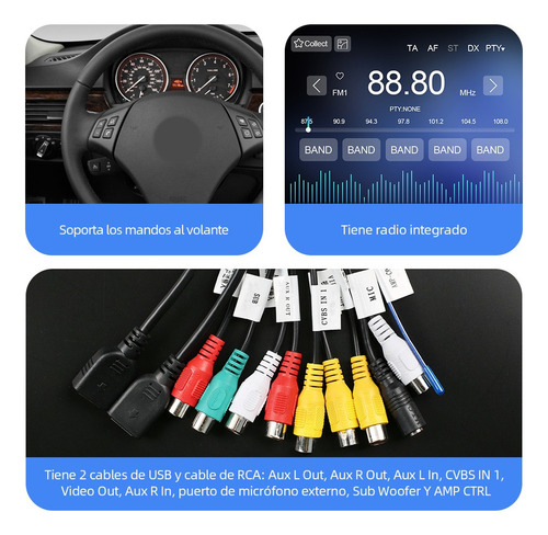Qp Estéreo 4+64g 4k Para Bmw Serie 3 E90 E91 E92 E93