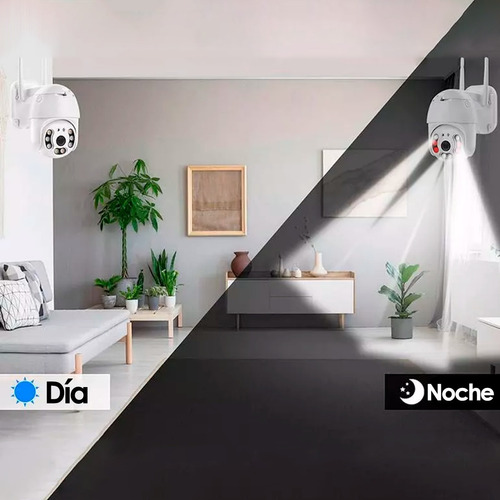 Imagen 7 de 7 de Cámara Domo Ptz Movimiento 360 Wifi Exterior Full Hd Flash