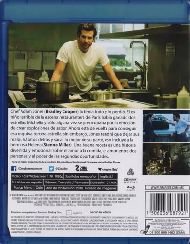 Una Buena Receta Burnt Bradley Cooper Pelicula Blu-ray