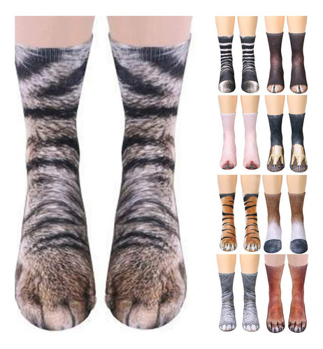 Calcetines De Pata De Animal, Divertidos Calcetines De-2pcs