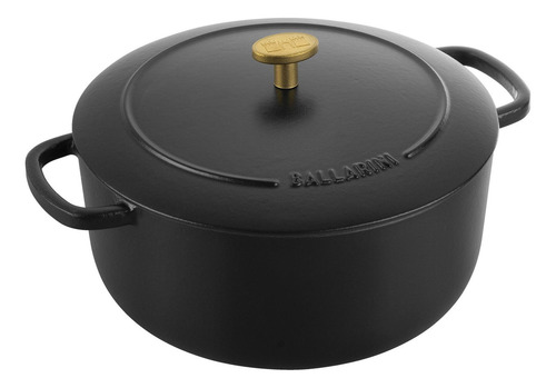 Olla Cocotte Ballarini De Hierro Fundido 24cm Antiadherente Color Negro