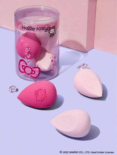 Set De Esponjas De Maquillaje Hello Kitty Original