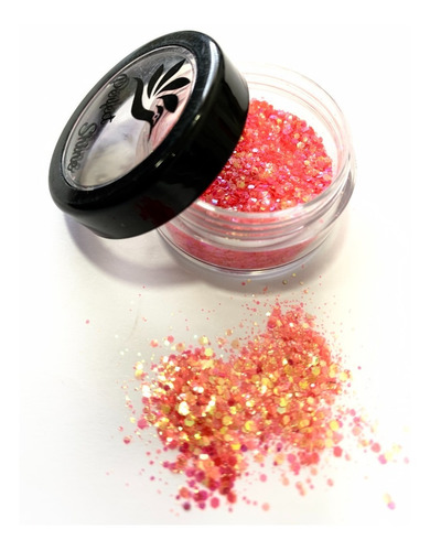  Confeti O Glitter Para Uña Bright Salmon Magickur