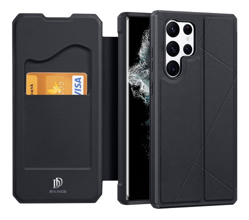 Capa Case Anti Impacto Dux Skin X Para Galaxy S22 Ultra 6.8 Cor Preto