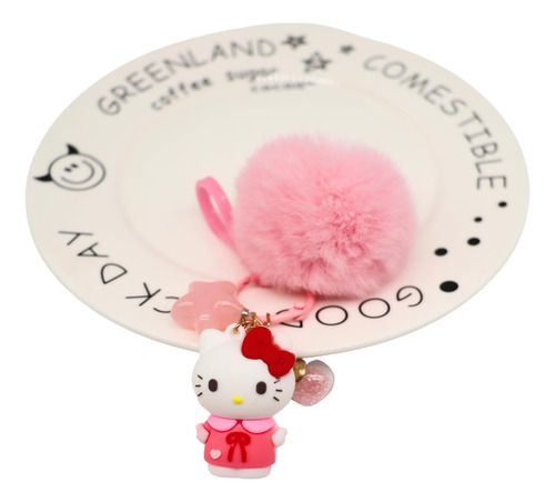 Botella Infantil Termica De Hello Kitty Rosa Con Llavero