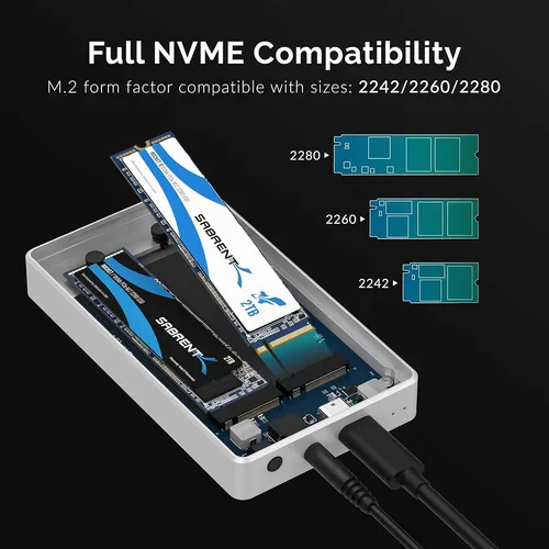 Carry Disk Dual Sabrent Ssd Nvme M.2 Thunderbolt 3 Fs