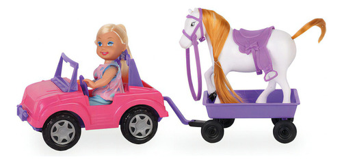 Muñeca Abby Con Su Poni Y Vehiculo Girls Pop Color Rosa