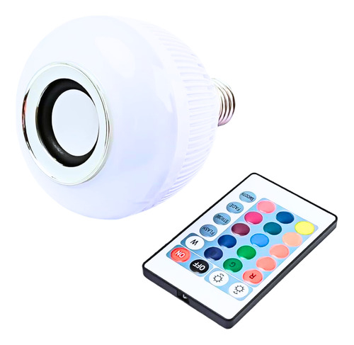 Lâmpada Led Bluetooth Música Rgb Controle Remoto E27