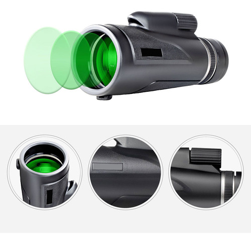 Telescopio Monocular De 12x50 Portátiles Hd Para Celular