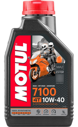 Aceite Moto 4t 7100 10w40 100% Sintético Motul - 1 Litro