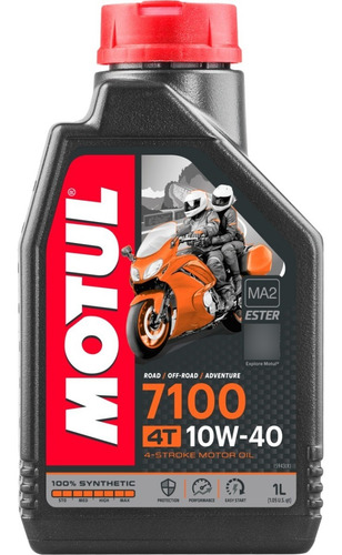 Aceite Moto 4t 7100 10w40 100% Sntetico Motul 1l