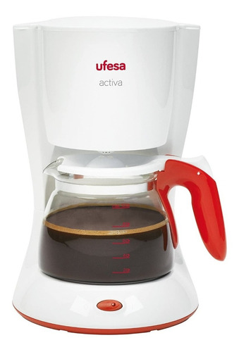 Cafetera Ufesa Activa Cg7223 Semi Automática Blanca Y Roja De Filtro 220v