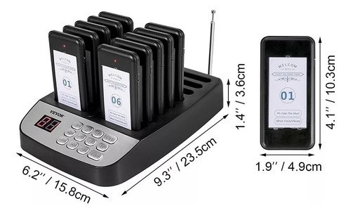Pagers 10 Localizadores Beeper Para Restaurantes/vevor/nuevo
