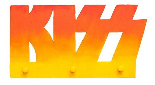 Llavero Madera Kiss Adorno Paul Stanley Gene Simmons